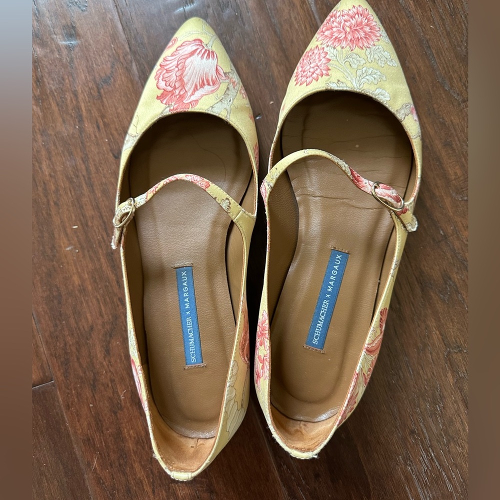 Margaux x Schumacher silk flats